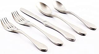 Knork Service for 4 Original Collection Cutlery Utensils 18/10 Stainless Steel Flatware Set, 20 Piece, Matte Silver