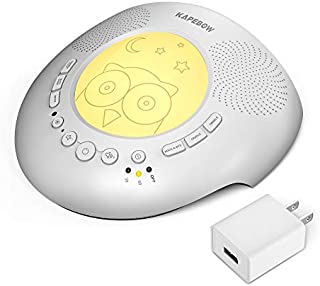 White Noise Machine - Portable Noise Sound Machine Baby, Kids Sleep Therapy with Night Light , 6 Soothing Sounds and 3 Timers for Sleeping, Relaxation, Home, Office, Travel, Insomnia and Anxiety