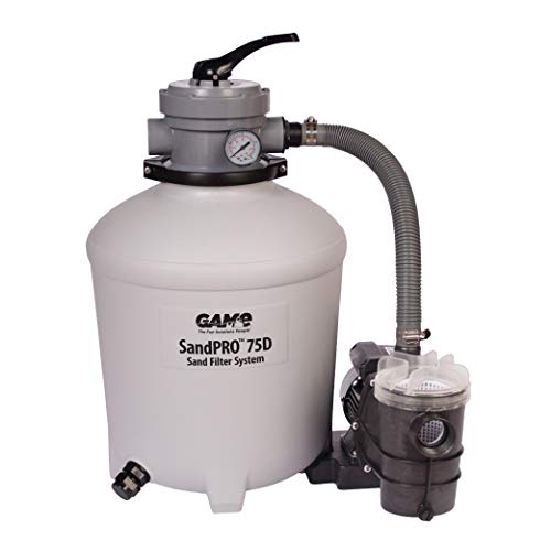 GAME SandPRO 75D Series, Complete 0.75HP Replacement Pool Sand Filter Unit, Designed for Intex & Bestway Pools, High-Performance Above-Ground Pool Vacuum, Energy Efficient, Easy to Operate