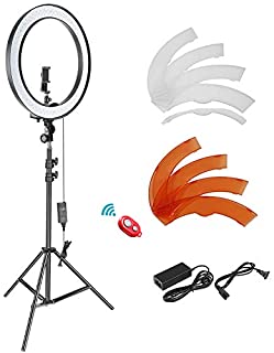 Neewer 18-inch SMD LED Ring Light Dimmable Lighting Kit with 78.7-inch Light Stand, Filter and Hot Shoe Adapter for Camera Photo Studio LED Lighting Portrait YouTube Video Shooting (No Carrying Bag)