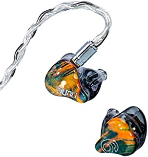 Linsoul DUNU SA6 6BA Knowles&Sonion Drivers HiFi in-Ear Earphone with Solid Wood Faceplate, Two Tuning Modes, 8 Core OCC Silver-Plated Cable