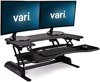 VariDesk Pro Plus 36 by Vari  Dual Monitor Standing Desk Converter  Work or Home Office Sit to Stand Desk  11 Height Adjustable Settings with Spring Loaded Lift  No Assembly Required