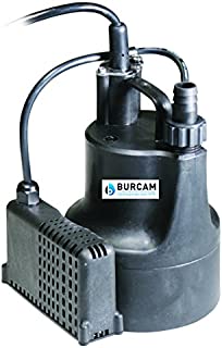 BURCAM 300506SB 1/6 HP Automatic Submersible Utility Pump, Black/Blue