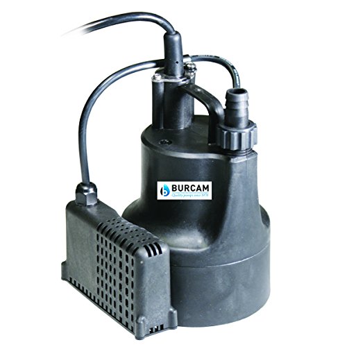 BURCAM 300506SB 1/6 HP Automatic Submersible Utility Pump, Black/Blue