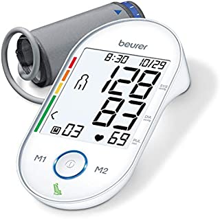 Beurer BM55 Upper Arm Blood Pressure Monitor, Large Cuff | Automatic & Digital, 2-Users, XL Display, Irreg. Heartbeat Detector, Cuff Circ. 8.7-16.5 | Home Use BP Machine Kit | Patented Technology