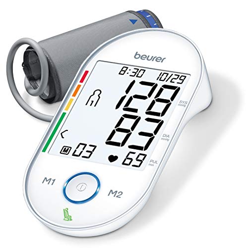 Beurer BM55 Upper Arm Blood Pressure Monitor, Large Cuff | Automatic & Digital, 2-Users, XL Display, Irreg. Heartbeat Detector, Cuff Circ. 8.7-16.5 | Home Use BP Machine Kit | Patented Technology