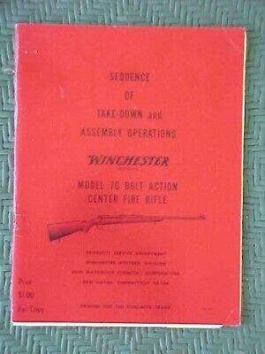 TAKE DOWN ASSEMBLY OPERATIONS WINCHESTER MODEL 70 RIFLE (GUNSMITH COPY)