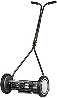 Earthwise 1715-16EW 16-Inch 7-Blade Push Reel Lawn Mower, Gray/Silver/Green