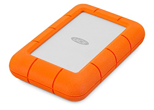 LaCie (LAC9000633) Rugged Mini 4TB External Hard Drive Portable HDD  USB 3.0 USB 2.0 Compatible, Drop Shock Dust Rain Resistant Shuttle Drive, for Mac and PC Computer Desktop Workstation PC Laptop