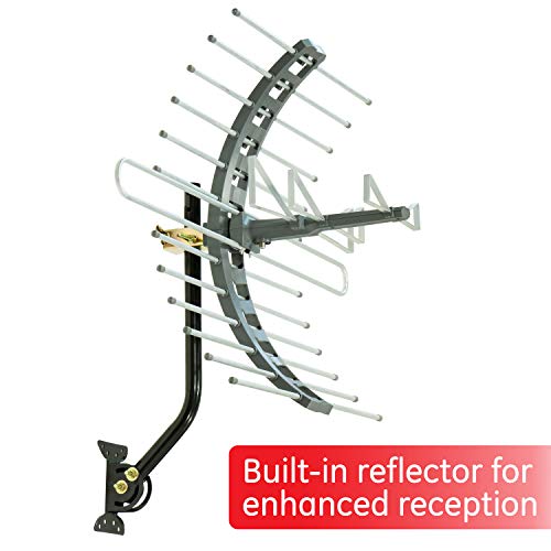 GE Pro Attic Mount TV Antenna, Outdoor, Attic, Long Range Antenna, Digital, HDTV Antenna, 4K 1080P VHF UHF, Compact Design, 29884