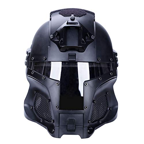 Tactical Helmet Protection Fast Helmet Full Face Mesh Goggles for Airgun Paintball Mask CS Outdoor Activities Military Movie