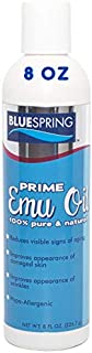 BLUE SPRING Pure Prime Emu Oil For Muscles And Joints - Fast Action Pain Relief For Men And Women - Aromatherapy Healing Deep Tissue Massage - Natural Anti Aging Anti Cellulite Formula (8 oz)