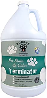 BUBBAS Super Strength Commercial Enzyme Cleaner - Pet Odor Eliminator | Enzymatic Stain Remover | Remove Dog Cat Urine Smell from Carpet, Rug or Hardwood Floor and Other Surfaces (Gallon)