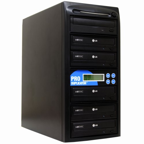 Produplicator 1 to 5 24X Burner M-Disc Support CD DVD Duplicator - Standalone Copier Duplication Tower