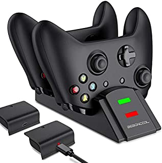 Xbox One Controller Charger, Xbox One Controller Battery Pack with Charger Station, BEBONCOOL 2 x 800 mAh Xbox One Battery Pack Rechargeable for Xbox One/One S/One X/Xbox Elite Controller