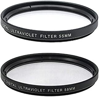 55mm and 58mm Multi-Coated UV Protective Filter for Nikon D3500, D5600, D3400 DSLR Camera with Nikon 18-55mm f/3.5-5.6G VR AF-P DX and Nikon 70-300mm f/4.5-6.3G ED