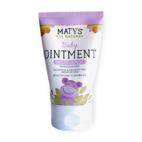 Maty's All Natural Multipurpose Baby Ointment - Petroleum & Fragrance Free - Made with Coconut & Jojoba Oils - 3.75 oz.