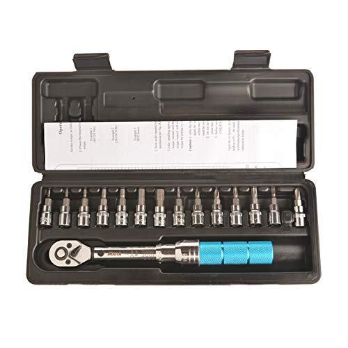 15PCS Bike Torque Wrench Set, Bike Repair Tool Kits for Bicycle Repair Adjustable Torque Wrench Mounting Bolts Torque Wrench