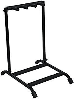 Rok-It Multi Guitar Stand Rack with Folding Design; Holds up to 3 Electric or Acoustic Guitars (RI-GTR-RACK3)