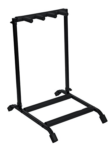 Rok-It Multi Guitar Stand Rack with Folding Design; Holds up to 3 Electric or Acoustic Guitars (RI-GTR-RACK3)