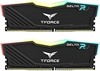 TEAMGROUP T-Force Delta RGB DDR4 16GB (2x8GB) 3200MHz (PC4-25600) CL16 Desktop Memory Module ram TF3D416G3200HC16CDC01 - Black