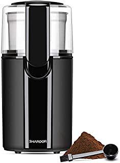 SHARDOR Coffee Grinder Electric, Electric Coffee Blade Grinders with Removable Stainless Steel Bowl, Black