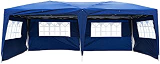 Festnight 10ft x 20ft Garden Outdoor Gazebo Canopy with 6 Sides Removable Walls Height Adjustable Heavy Duty Waterproof Patio Party Wedding Tent BBQ Shelter Pavilion Cater Events