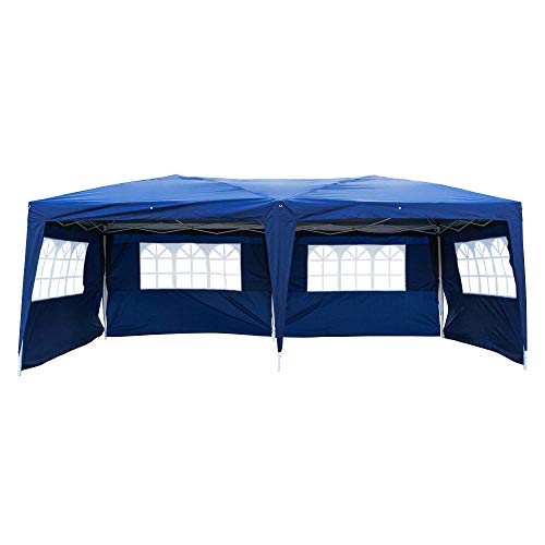 Festnight 10ft x 20ft Garden Outdoor Gazebo Canopy with 6 Sides Removable Walls Height Adjustable Heavy Duty Waterproof Patio Party Wedding Tent BBQ Shelter Pavilion Cater Events
