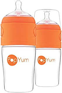 PopYum 9 oz Anti-Colic Formula Making/Mixing/Dispenser Baby Bottles, 2-Pack