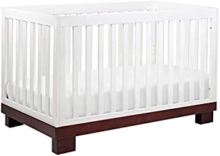 Babyletto Modo 3-in-1 Convertible Crib with Toddler Bed Conversion Kit in Espresso / White, Greenguard Gold Certified