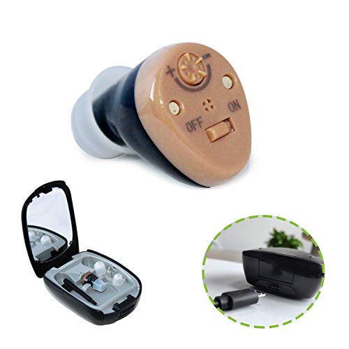 Jungle Care Waltz | Rechargeable Hearing Amplifier Affordable Ready-to-wear CIC with Instant Fit and Discreet Size to Assist Hearing