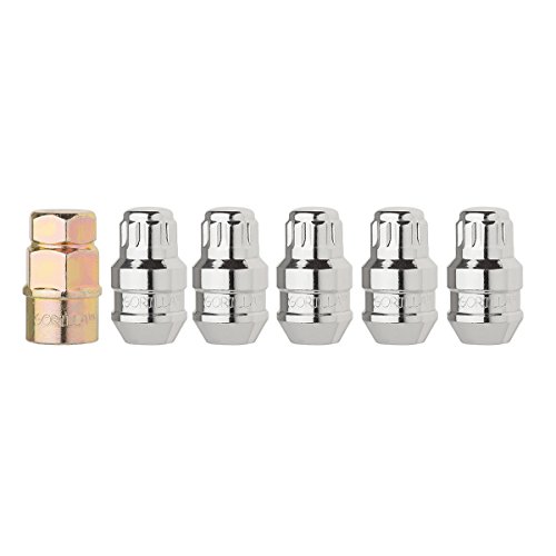 DPAccessories LCB3L2HC-CH06LK5 Set of 5 Chrome Closed Acorn Locking Lug Nuts/Wheel Locks - 1/2