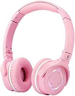 ALTEAM Wired On-Ear Headphone with 40mm Drivers for HiFi Music, Noise Isolating Hi-Res Headset with Mic, Stereo Sound, 3.5mm Jack for Most Audio Devices/Cellphones Adjustable Headband, Foldable, Pink