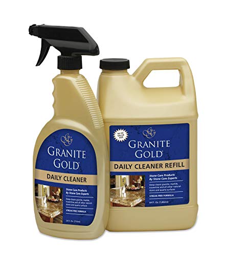 Granite Gold Daily Cleaner Spray And Refill Value Pack - Streak-Free Stone Cleaning Formula, Made In The USA