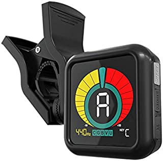 KLIQ UberTuner - Professional Clip-On Tuner for All Instruments (multi-key modes) - with Guitar, Ukulele, Violin, Bass & Chromatic Tuning Modes (also for Mandolin and Banjo)