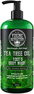 Antifungal Tea Tree Oil Body Wash Soap for Men - Helps Athlete's Foot, Toenail Fungus, Jock Itch, Eczema, Ringworm & Body Odors - Extra Strength Men's Body Wash