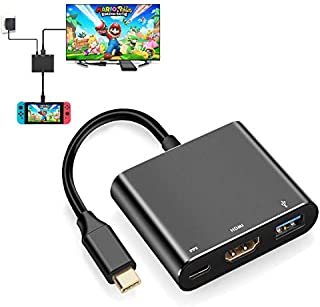 HDMI Adapter for Nintendo Switch, USB-C Charging Cable Switch Hdmi Adapter Support Samsung S8/S8+/MacBook Pro and Type C Hub Adapter for Nintendo Switch