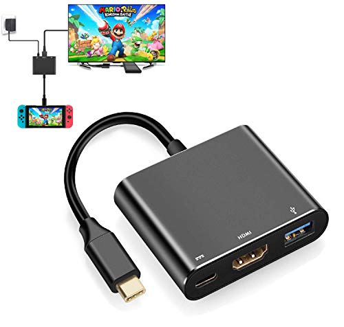 HDMI Adapter for Nintendo Switch, USB-C Charging Cable Switch Hdmi Adapter Support Samsung S8/S8+/MacBook Pro and Type C Hub Adapter for Nintendo Switch