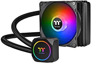 Thermaltake TH120 ARGB Motherboard Sync Edition Intel/AMD All-in-One Liquid Cooling System 120mm High Efficiency Radiator CPU Cooler CL-W285-PL12SW-A, Black