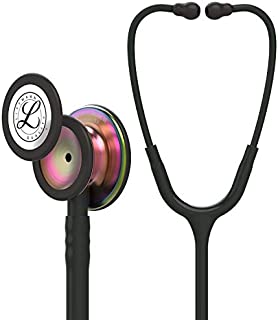 3M Littmann Classic III Monitoring Stethoscope, Rainbow-Finish Chestpiece, Black Stem and Headset, Black Tube, 27 Inch, 5870