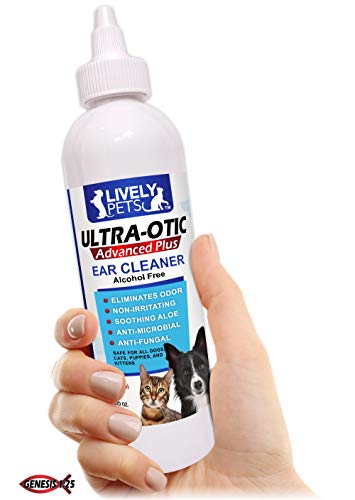 Lively Pets Dog Ear Cleaner and Ear Infection Treatment - Stops Ear Mites, Yeast & Fungal Infections - Broad Spectrum Veterinary Formula