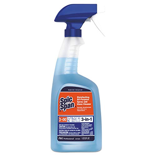 Disinfecting Surface and Glass Cleaner from Spic and Span P&G PROFESSIONAL Bulk 3-in-1 Multi-Purpose Cleaner, 15x Concentrate, Fresh Scent, All Purpose Commercial Use, 32 oz. (Case of 8)