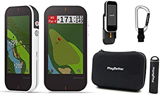 Garmin Approach G80 Premium Golf GPS with Launch Monitor Radar Bundle | +PlayBetter Portable Charger, Protective Case, Cart/Trolley Mount & Carabiner Clip | 41,000 Courses, PinPointer, 2019 Release