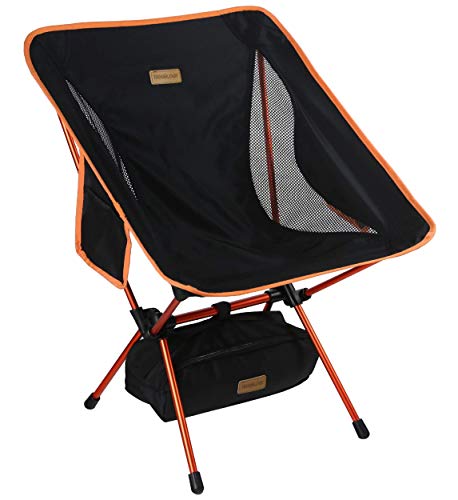 Trekology YIZI GO Portable Camping Chair - Compact Ultralight Folding Backpacking Chairs, Small Collapsible Foldable Packable Lightweight Backpack Chair in a Bag for Outdoor, Camp, Picnic, Hiking