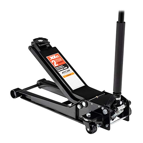 Arcan 2 Ton Extra Long Reach Low Profile Steel Floor Jack XL2T, Black