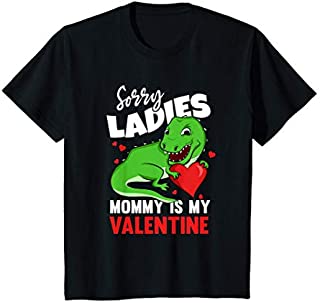 Kids Valentines Day Mommy Is My Valentine T-Rex Mom Toddler Boy T-Shirt