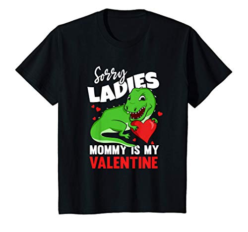 Kids Valentines Day Mommy Is My Valentine T-Rex Mom Toddler Boy T-Shirt