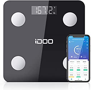 Smart BMI Scale, iDOO Bluetooth Body Fat Scale Tracks 13 Measurements, Digital Bathroom Weight Scale with Baby Mode, Body Analyzer for Weight, Body Fat, Muscle Mass, BMI, Water, 396lbs