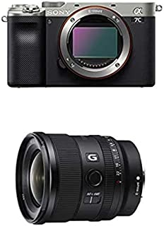 Sony Alpha 7C Full-Frame Mirrorless Camera - Silver with Sony FE 20mm F1.8 G Full-Frame Large-Aperture Ultra-Wide Angle G Lens, Model: SEL20F18G