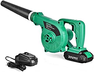 Cordless Leaf Blower - KIMO 20V Lithium 2-in-1 Sweeper/Vacuum 2.0 AH Battery for Blowing Leaf, Clearing Dust & Small Trash,Car, Computer Host,Hard to Clean Corner